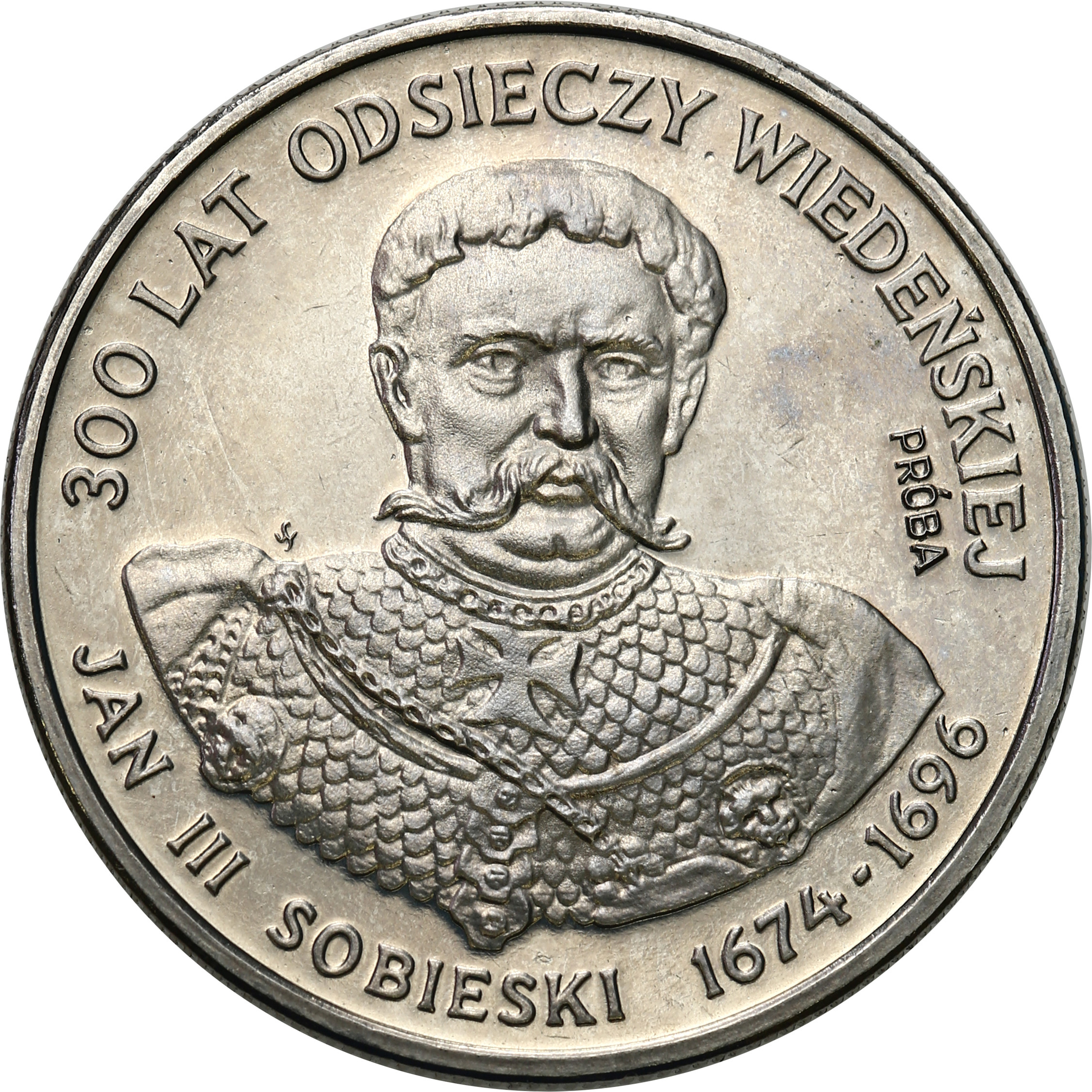 PRL. PRÓBA Nikiel 50 złotych – Odsiecz Wiedeńska – Jan III Sobieski